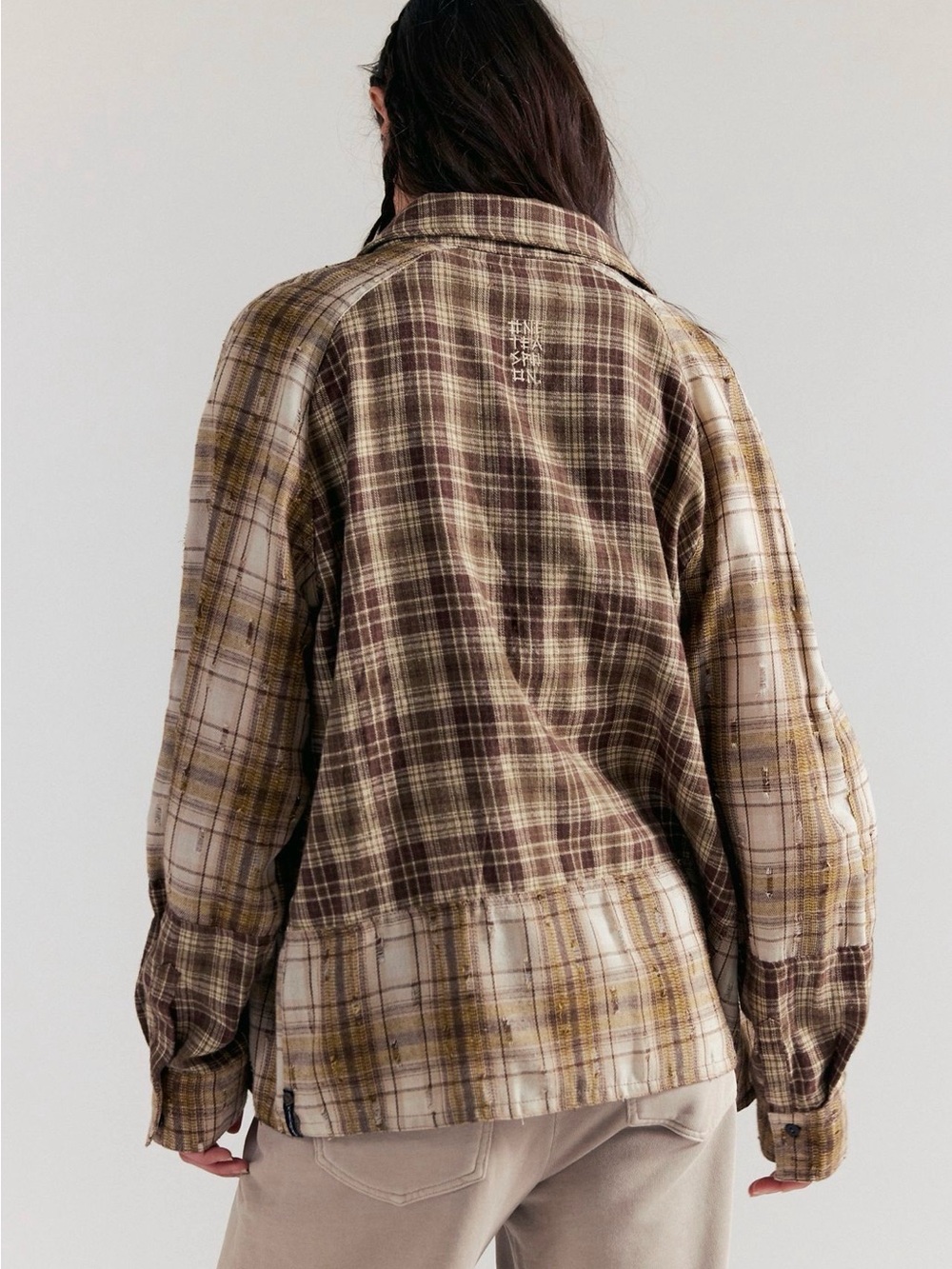 One Teaspoon Rodeo Rust Patchwork Flannel in Brown Pattern - Picture 2 of 14